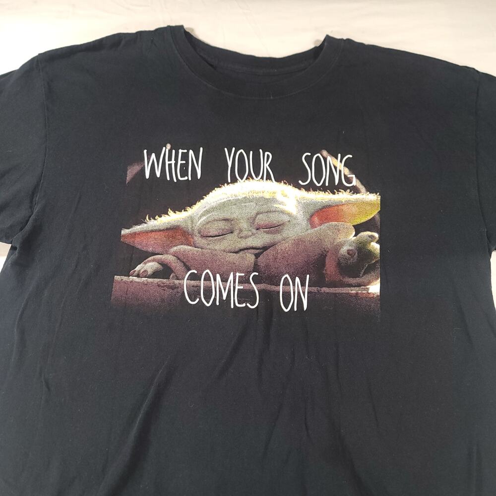 Star Wars Short Sleeve Crew Neck Casual T-Shirt Adult Mens Size Large L Black